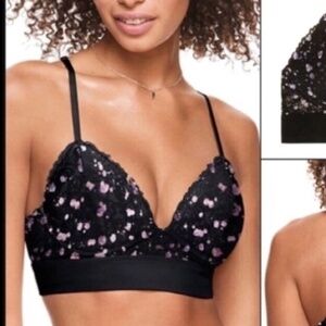 Victoria's Secret Pink Lightly Lined Floral Lace Bralette